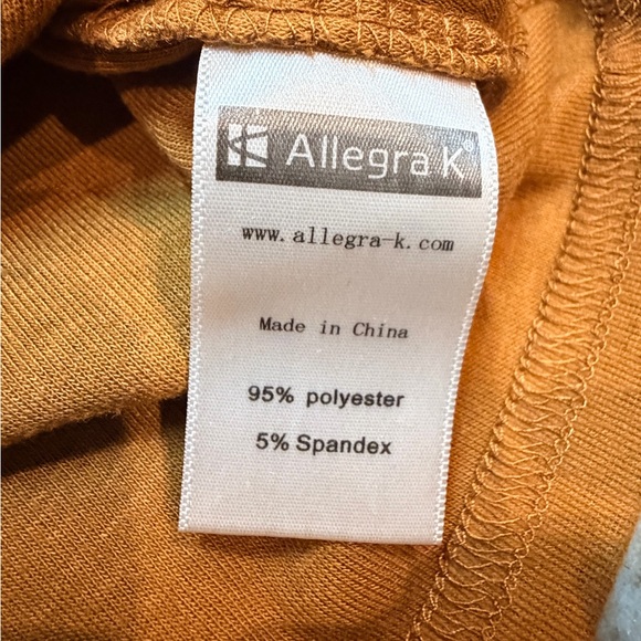 Allegra K Mustard Yellow Varsity Stripe Top XL - Picture 5 of 8